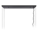 pendant luminaire MIRAVELLE 6 flames, square GU10 IP20, black