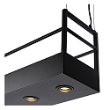 pendant luminaire MIRAVELLE 6 flames, square GU10 IP20, black