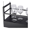 pendant luminaire MIRAVELLE 6 flames, square GU10 IP20, black
