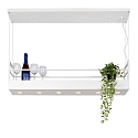 Lucide pendant luminaire MIRAVELLE 6 flames, square GU10 IP20, white