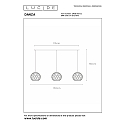 pendant luminaire DANZA 3 flames, square E27 IP20