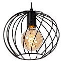 Lucide pendant luminaire DANZA 3 flames, square E27 IP20, black