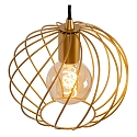 Lucide pendant luminaire DANZA round E27 IP20, gold matt, brass, black
