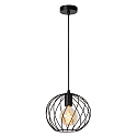 pendant luminaire DANZA round E27 IP20, black