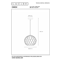 Lucide pendant luminaire DANZA round E27 IP20, black