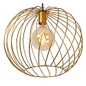 Lucide pendant luminaire DANZA round E27 IP20, gold matt, brass, black