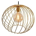 Lucide pendant luminaire DANZA round E27 IP20, gold matt, brass, black