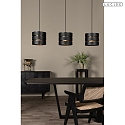 Lucide pendant luminaire ROSAS 3 flames E27 IP20, brass, black dimmable