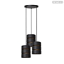 Lucide Pendelleuchte ROSAS 3-flammig 3x E27 IP20 schwarz
