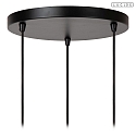 Lucide pendant luminaire ALMELO 3 flames E27 IP20, brass, black dimmable