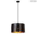 pendant luminaire ALMELO E27 IP20, brass, black dimmable