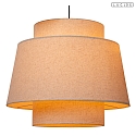 Lucide pendant luminaire TRIBUTE 3 flames E27 IP20, beige, black dimmable