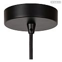 Lucide pendant luminaire FOLD E27 IP20, black, white dimmable