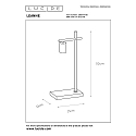 Lucide table lamp LEANNE square E27 IP20, black 