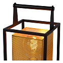 Lucide table lamp SANSA square E27 IP20, gold matt, brass, black