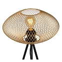 table lamp MESH oval E27 IP20, gold matt, brass, black 