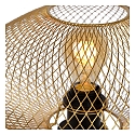 table lamp MESH oval E27 IP20, gold matt, brass, black 