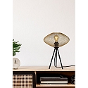 table lamp MESH oval E27 IP20, gold matt, brass, black 