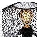 Lucide table lamp MESH oval E27 IP20, black 