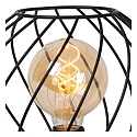 Lucide table lamp DANZA round E27 IP20, black 