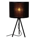 table lamp TAGALOG round E27 IP20, wood, black 