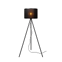 floor lamp TAGALOG round E27 IP20, wood, black 