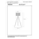 Lucide floor lamp TAGALOG round E27 IP20, wood, black 
