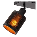 Lucide spot TAGALOG 2 flames, square E27 IP20, wood, black