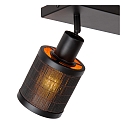 Lucide spot TAGALOG 2 flames, square E27 IP20, wood, black