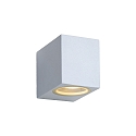 spot ZORA LED down, 1 flame, square GU10 IP44, white dimmable