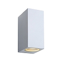 spot ZORA LED up / down, 2 flames, square GU10 IP44, white dimmable
