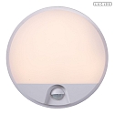 Lucide Outdoor LED Wandleuchte HUPS IR 120� 10W 3000K IP54 CRI>80, rund, inkl. PIR-Sensor , wei�
