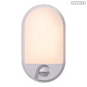 Outdoor LED Wandleuchte HUPS IR 120� 10W 3000K IP54 CRI>80, oval, inkl. PIR-Sensor , schwarz