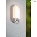 Outdoor LED Wandleuchte HUPS IR 120� 10W 3000K IP54 CRI>80, oval, inkl. PIR-Sensor , schwarz
