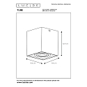 Lucide spot TUBE square GU10 IP20, black