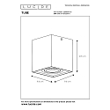 Lucide spot TUBE square GU10 IP20, white