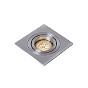 recessed luminaire TUBE square GU10 IP20, chrome matt