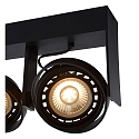 spot GRIFFON LED 2 flames, square GU10 IP20, black dimmable