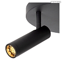 Lucide ceiling luminaire GRADO 3 flames, swivelling, rotatable GU10 IP20, black dimmable