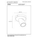 LED Deckenstrahler XYRUS, � 9 cm, GU10, 1x5W 2200K/3000K, dimmbar