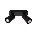 LED Deckenstrahler XYRUS, GU10, 2x5W 2200K/3000K, dimmbar, schwarz