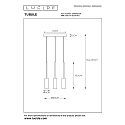 Lucide LED Pendelleuchte TUBULE, � 26 cm - LED, 3x7W, 2700K, schwarz