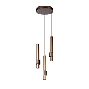 pendant luminaire MARGARY 3 flames IP20, black dimmable