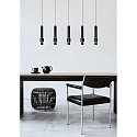 pendant luminaire MARGARY 5 flames IP20, black dimmable