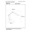 Lucide table lamp PRACTICO LED square IP20, black dimmable