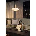 Lucide pendant luminaire SINGALA 1 flame E27 IP20, gold matt, brass, opal dimmable
