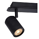 Lucide LED Deckenstrahler LENNERT Badezimmerleuchte, GU10, 3x5W, 3000K, dimmbar, IP44, schwarz