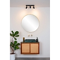 Lucide LED Deckenstrahler LENNERT Badezimmerleuchte, GU10, 3x5W, 3000K, dimmbar, IP44, schwarz