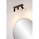 Lucide LED Deckenstrahler LENNERT Badezimmerleuchte, GU10, 3x5W, 3000K, dimmbar, IP44, schwarz
