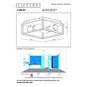 ceiling luminaire CARLYN 2 flames, square E14 IP54, black matt
